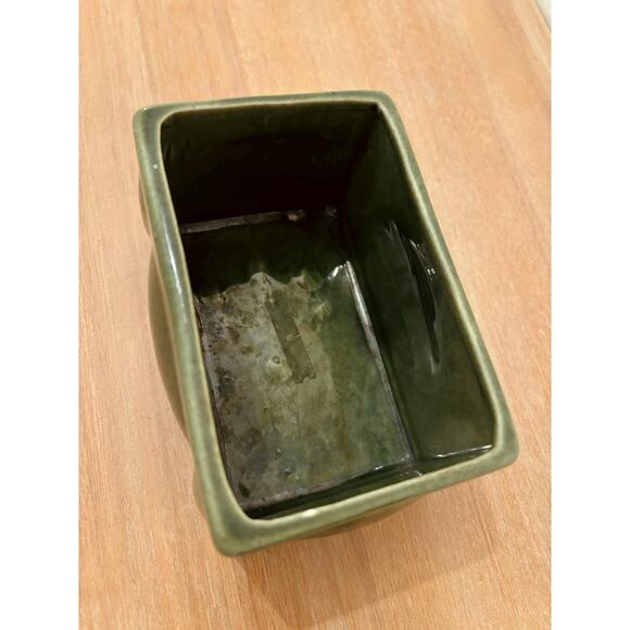 Vintage Haeger USA Green Rectangular Pottery Plantet Set - Picture 6 of 10